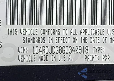2016 Dodge Durango Limited из США, поврежденный, VIN 1C4RDJDG8GC340918
